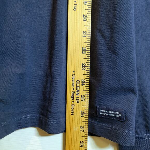 Life is Good Long Sleeve Tee Womens Skiing Sz XL Navy Blue Down Time Winter NEW - Picture 10 of 11